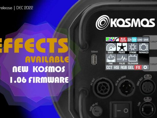 Lighting effects available on VELVET KOSMOS with new firmware V1.06